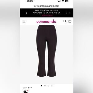 Commando crop flare faux leggings
